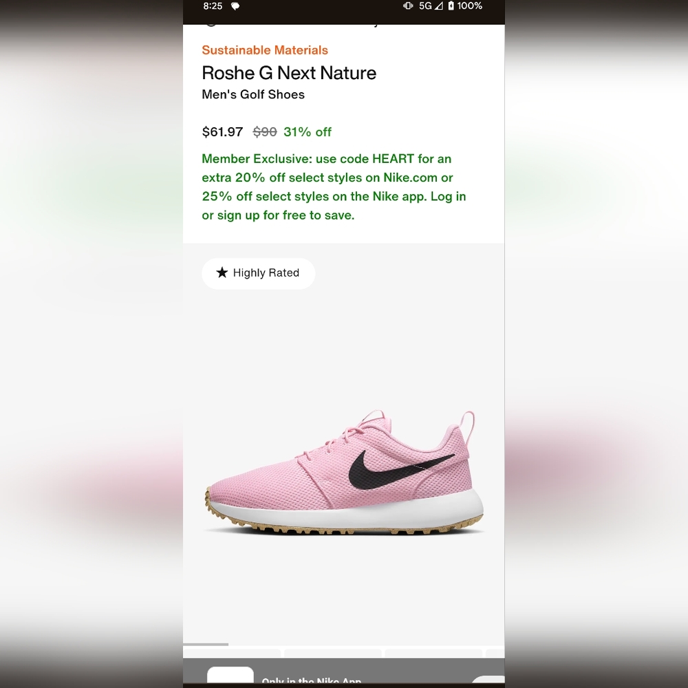 Roshe G next nature